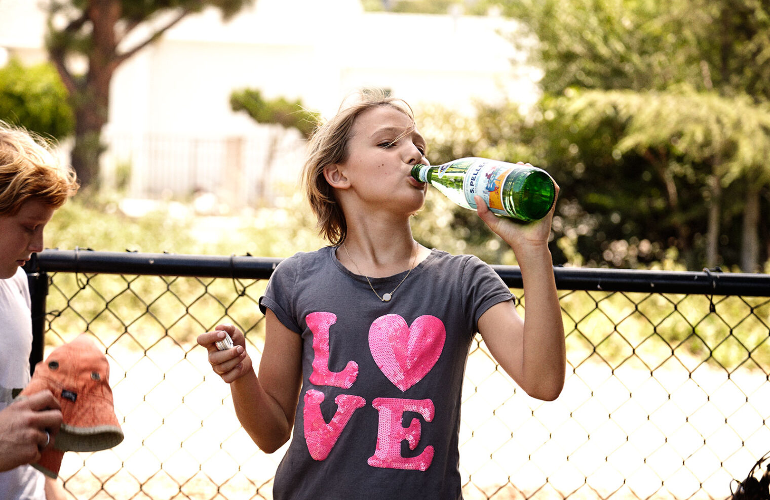 girl, drinking, water, love